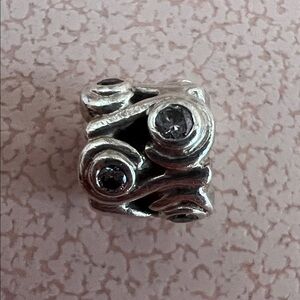 Pandora Ocean Wave Charm CZ white